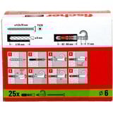 fischer EasyHook Redondo DuoPower 6x30, Pasador blanco