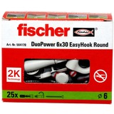 fischer EasyHook Round DuoPower 6x30, Pasador blanco