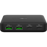 goobay Cargador de mesa multipuerto USB-C, PD, GaN, 65 vatios negro