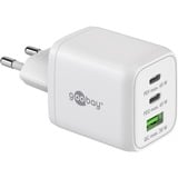 goobay Cargador rápido USB-C Nano, PD, GaN, 65 vatios blanco