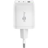 goobay Cargador rápido USB-C Nano, PD, GaN, 65 vatios blanco