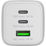 goobay Cargador rápido USB-C Nano, PD, GaN, 65 vatios blanco