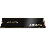 ADATA LEGEND 960 4 TB M.2 PCI Express 4.0 NVMe 3D NAND, Unidad de estado sólido gris oscuro/Dorado, 4 TB, M.2, 7400 MB/s