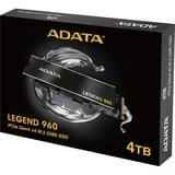 ADATA LEGEND 960 4 TB M.2 PCI Express 4.0 NVMe 3D NAND, Unidad de estado sólido gris oscuro/Dorado, 4 TB, M.2, 7400 MB/s