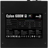 Aerocool Cylon 600W, Fuente de alimentación de PC negro