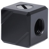 Alphacool 17557 accesorio o pieza de sistema de refrigeración para ordenador, Conexión negro, Acetal, Negro, 1/4", 26,5 mm, 26,5 mm, 26,5 mm