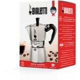 Bialetti Moka Express 0,3 L Aluminio, Negro, Cafetera espresso plateado, 0,3 L, Aluminio, Negro, 6 tazas, Aluminio, Moka Express, CE