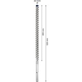 Bosch Expert Broca para martillo SDS Max-8X, Taladro Martillo perforador, Hammer drill bit, 2,2 cm, 520 mm, Concreto, Piedra, 40 cm