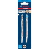 Bosch T 308 BF Hoja de sierra de vaivén Bimetálico 2 pieza(s) Hoja de sierra de vaivén, Madera abrasiva, Madera noble, Panel laminado, Cartón yeso, Bimetálico, Acero inoxidable, 2 mm, 5 cm