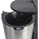 Braun 0X13211069, Cafetera de filtro negro/Acero fino