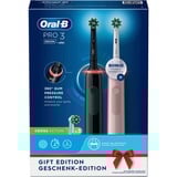 Braun Oral-B Pro 3 3900N Gift Edition, Cepillo de dientes eléctrico negro/Rosa neón