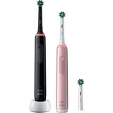 Braun Pro 3 3900N Gift Edition Adulto Cepillo dental oscilante Negro, Rosa, Cepillo de dientes eléctrico negro/Rosa neón, Adulto, Cepillo dental oscilante, Cuidados diarios, Sensible, Blanqueador, Negro, Rosa, Batería, Batería integrada