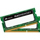 Corsair CMSA8GX3M2A1333C9 módulo de memoria 8 GB 2 x 4 GB DDR3 1333 MHz, Memoria RAM 8 GB, 2 x 4 GB, DDR3, 1333 MHz, 204-pin SO-DIMM, Verde, Lite Retail