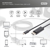 Digitus Cable adaptador USB Gen 2 USB-C > DisplayPort 4K negro