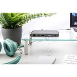 Digitus Estación de acoplamiento universal, USB Type-C™ gris, USB Type-C™, Alámbrico, USB 3.2 Gen 1 (3.1 Gen 1) Type-C, 60 W, 10,100,1000 Mbit/s, Gris, MMC, MicroSD (TransFlash), MicroSDHC, MicroSDXC