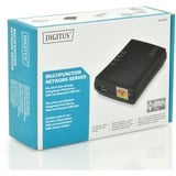 Digitus Servidor de red multifunción con 1 puerto USB 2.0, Servidores de red multifunción Negro, Actividad, Enlace, Poder, USB, Taiwán, LAN Ethernet, 10,100 Mbit/s, FTP, SMB, CIFS