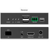 Digitus Set extensor KVM IP de fibra HDMI, Switch KVM negro