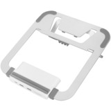 Digitus Soporte variable para notebook con estación de acoplamiento USB-C™ integrada, 8 puertos blanco/Plateado, 8 puertos, Alámbrico, USB 3.2 Gen 1 (3.1 Gen 1) Type-C, 87 W, 10,100,1000 Mbit/s, Aluminio, MicroSD (TransFlash), SD, SDHC