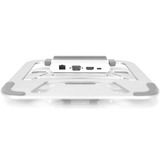 Digitus Soporte variable para notebook con estación de acoplamiento USB-C™ integrada, 8 puertos blanco/Plateado, 8 puertos, Alámbrico, USB 3.2 Gen 1 (3.1 Gen 1) Type-C, 87 W, 10,100,1000 Mbit/s, Aluminio, MicroSD (TransFlash), SD, SDHC