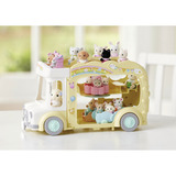 EPOCH Sylvanian Families - Autobús del jardín de infancia de aventuras Arcoíris, Juegos de construcción 