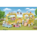 EPOCH Sylvanian Families - Autobús del jardín de infancia de aventuras Arcoíris, Juegos de construcción 