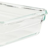 Emsa CLIP & CLOSE N1041400 recipiente de almacenar comida Plaza Caja 0,8 L Transparente 1 pieza(s) transparente/Rojo, Caja, Plaza, 0,8 L, Transparente, Vidrio, 420 °C