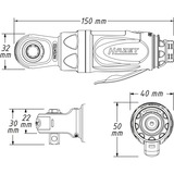 Hazet 9021P-2, Tornillo de percusión negro/Azul