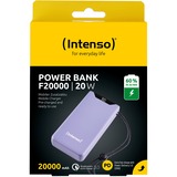 Intenso F20000 Purple, 7332053, Banco de potencia lila