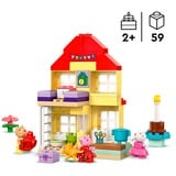 LEGO DUPLO Casa de Cumpleaños de Peppa Pig, Juegos de construcción Juego de construcción, 2 año(s), Plástico, 59 pieza(s), 840 g
