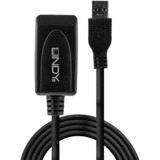 Lindy 43155 cable USB 5 m USB 3.2 Gen 1 (3.1 Gen 1) USB A Negro, Cable alargador negro, 5 m, USB A, USB A, USB 3.2 Gen 1 (3.1 Gen 1), 5000 Mbit/s, Negro