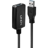 Lindy 43155 cable USB USB 3.2 Gen 1 (3.1 Gen 1) 5 m USB A 5 Gbit/s Negro, Cable alargador negro, 5 m, USB A, USB A, USB 3.2 Gen 1 (3.1 Gen 1), 5 Gbit/s, Negro