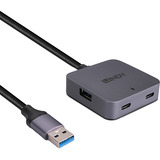Lindy Hub USB 3.0 de 4 puertos gris/Negro