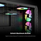 Montech HP140 ARGB PWM 140x140x25, Ventilador negro