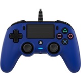 Nacon PS4OFCPADBLUE mando y volante Azul Gamepad PlayStation 4 azul/Negro, Gamepad, PlayStation 4, Botón Compartir, Alámbrico, Azul, 3 m