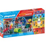 PLAYMOBIL My Figures: Bomberos, Juegos de construcción 