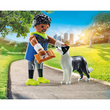 PLAYMOBIL My Life Jogger con Border Collie, Juegos de construcción 