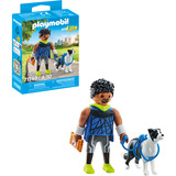 PLAYMOBIL My Life Jogger con Border Collie, Juegos de construcción 