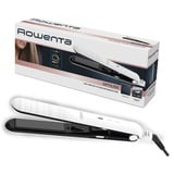 Rowenta OPTILISS II Plancha de pelo Caliente Blanco blanco/Negro, Plancha de pelo, Caliente, Barra de desplazamiento, Cuerpo cilíndrico recto, Todo el pelo, Largo, Medio, Corto