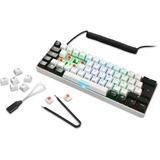 Sharkoon SGK50 S4 teclado USB QWERTY Italiano Blanco, Teclado para gaming blanco, 60%, USB, QWERTY, LED RGB, Blanco