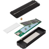 SilverStone MS12 Caja externa para unidad de estado sólido (SSD) Negro M.2, Caja de unidades negro, Caja externa para unidad de estado sólido (SSD), M.2, PCI Express 3.0, SCSI con conexión en serie, 20 Gbit/s, Conexión USB, Negro