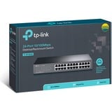 TP-Link TL-SF1024D switch No administrado Fast Ethernet (10/100) Gris, Interruptor/Conmutador marrón, No administrado, Fast Ethernet (10/100), Montaje en rack, Minorista