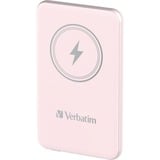 Verbatim Charge 'n' Go Polímero de litio 5000 mAh Cargador inalámbrico Rosa, Banco de potencia rosa, 5000 mAh, Polímero de litio, Quick Charge 3.0, Cargador inalámbrico, Rosa