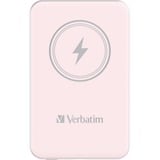 Verbatim Charge 'n' Go Polímero de litio 5000 mAh Cargador inalámbrico Rosa, Banco de potencia rosa, 5000 mAh, Polímero de litio, Quick Charge 3.0, Cargador inalámbrico, Rosa
