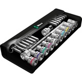 Wera 8100 SC 11 Juego de carraca Zyklop Metal, en pulgadas, 1/2", Kit de herramientas negro/Verde