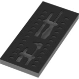 Wera Inserto de espuma para 8007 A VDE Zyklop Set 1, vacío, Depósito negro/Gris