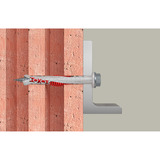 fischer Taco de vástago largo DuoXpand 10x140 FUS, Pasador gris claro/Rojo