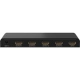 goobay Divisor HDMI 1 a 4 (4K @ 30Hz), Splitter HDMI negro