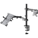 goobay Soporte para monitor con brazo para portátil Flex, Soporte de monitor negro