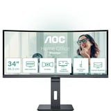 AOC CU34P3CV, Monitor LED negro