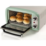 Ariete 3919/04 10 L 800 W Verde Parrilla, Mini horno blanco/Verde claro, 10 L, Verde, Independiente, Giratorio, 90 - 230 °C, Mecánico